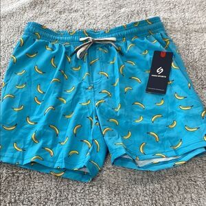 Hodo Sports Banana Print Swim Shorts